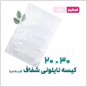 کیسه نایلونی ساده شفاف (لب به لب) ضخیم | 20*30 | بسته 1 کیلویی