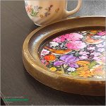 سینی دکوراتیو چوبی سایز کوچک | طرح گلستان - تصویر 3
