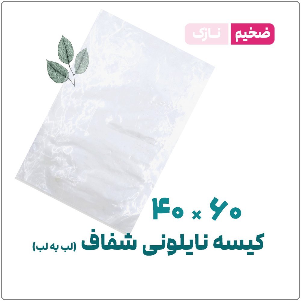 کیسه نایلونی لب به لب فروشگاه نوروزخان (21) کیسه نایلونی ساده شفاف (لب به لب) ضخیم | 40*60 | بسته 1 کیلویی - تصویر 1